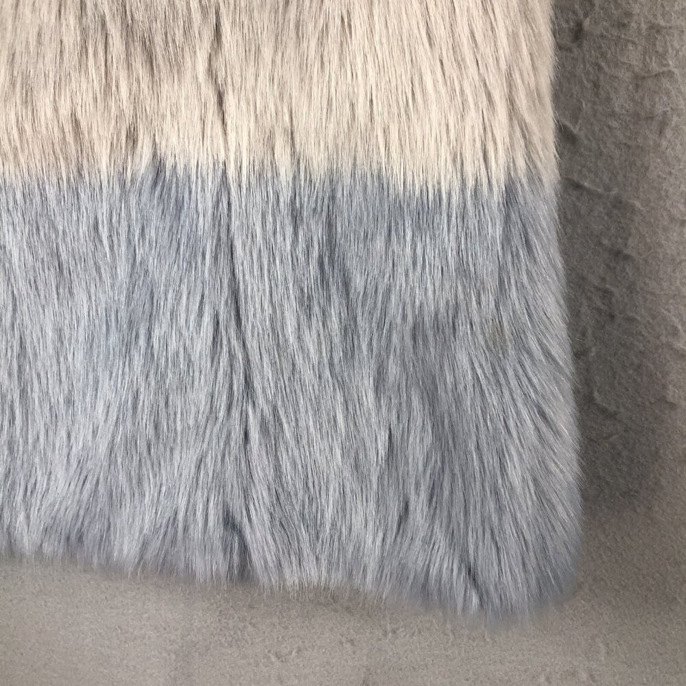 Marc New York Fur Vest Womens Small Pink Gray Ombre Faux Vegan Mobwife NEW - Picture 9 of 16